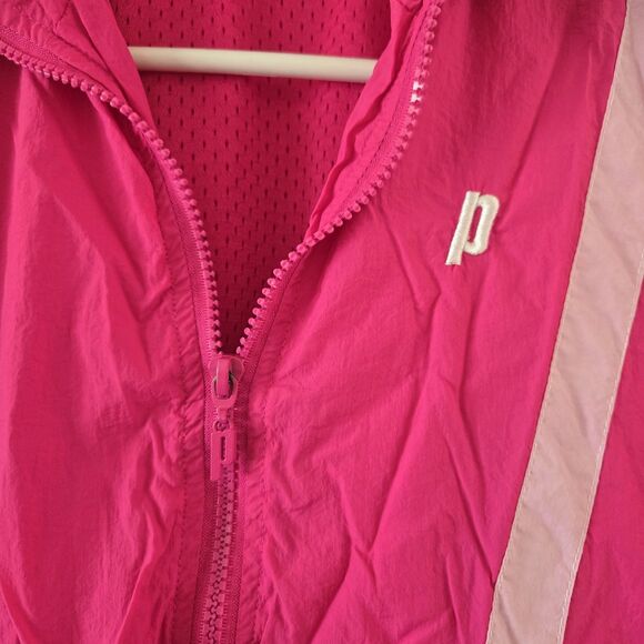 Prince Jacket Girls Size 10/12 Pink Track Jacket Full Zip Baseline Windbreaker - Picture 4 of 9